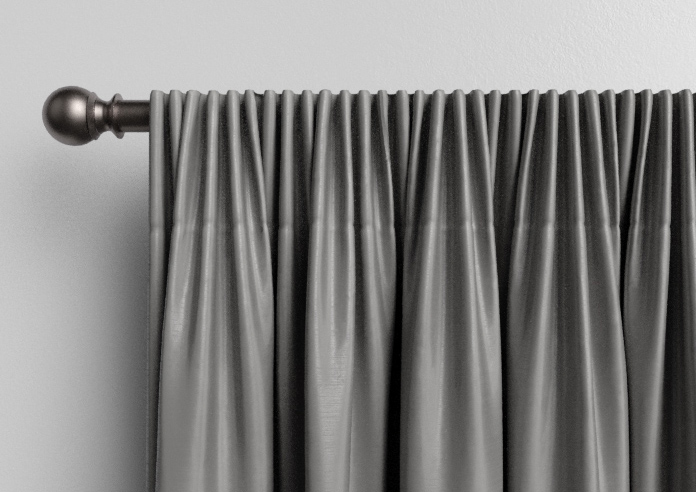 Akoya Faux Silk, Lustre Steel Grey - Made to Measure Curtain - Image 9